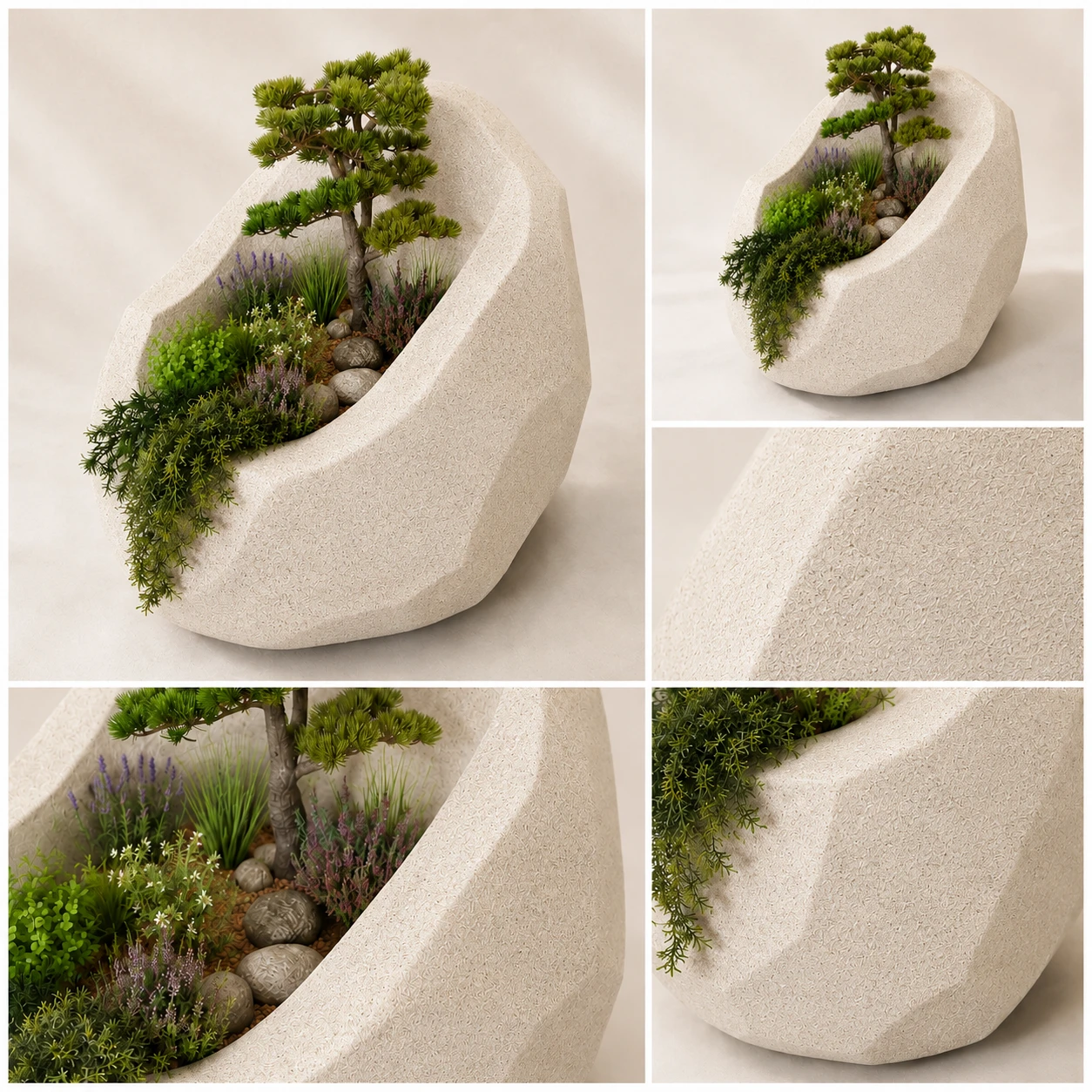 Dizajnový kvetináč BONSAI GLOW – bleda – kvetináč AureaForma
