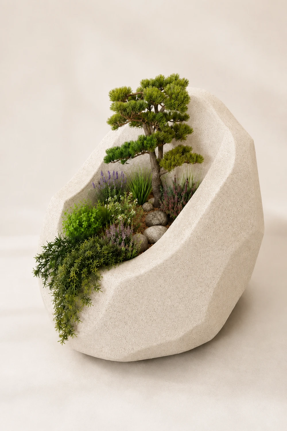 Dizajnový kvetináč BONSAI GLOW – bleda – kvetináč AureaForma