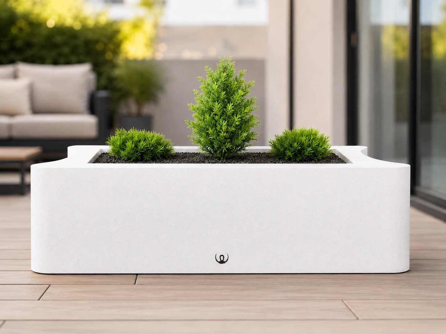 Dizajnový kvetináč LINEA – BIELA – kvetináč AureaForma