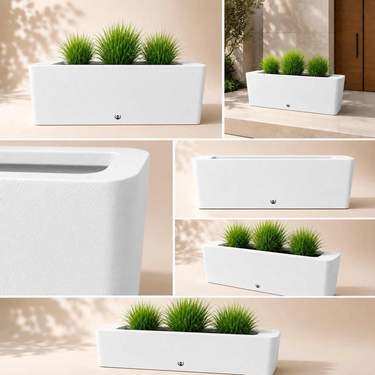 Dizajnový kvetináč White Garden Long – BIELA – kvetináč AureaForma